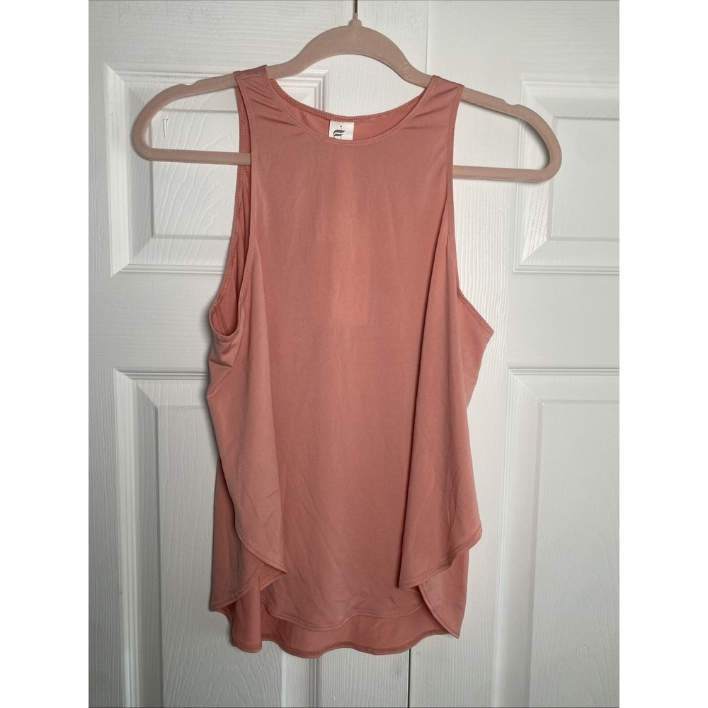 Fabletics Womens Small Pink Cropped Swing Tank NEW Yoga Everyday